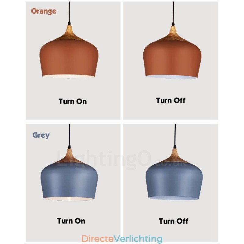1 Lichts Moderne Hedendaagse Hanglamp Hanglamp met Wit Rood Blauwe Kap