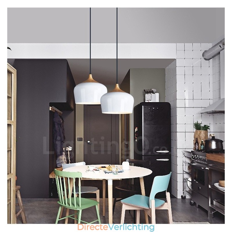 1 Lichts Moderne Hedendaagse Hanglamp Hanglamp met Wit Rood Blauwe Kap