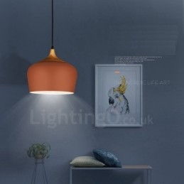 1 Lichts Moderne Hedendaagse Hanglamp Hanglamp met Wit Rood Blauwe Kap