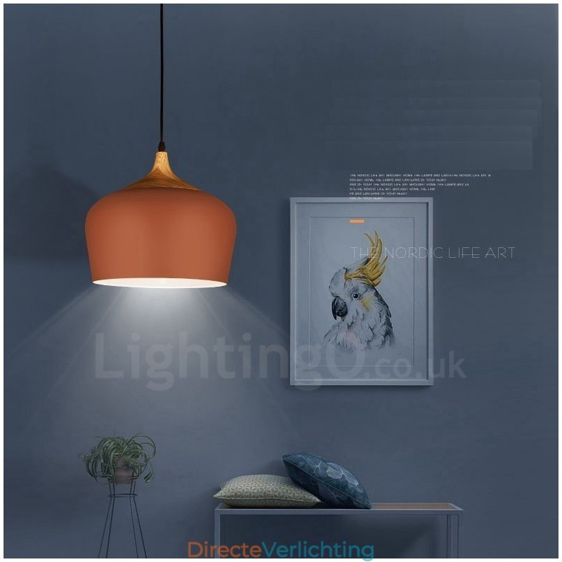 1 Lichts Moderne Hedendaagse Hanglamp Hanglamp met Wit Rood Blauwe Kap