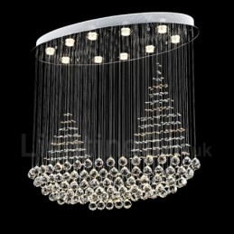 10 lampen moderne K9 kristal plafond hanglamp binnen kroonluchter verlichting lampen armaturen