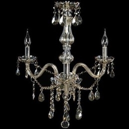 3-lichts luxe kristallen kroonluchter cognackleur K9 kristallen kroonluchter