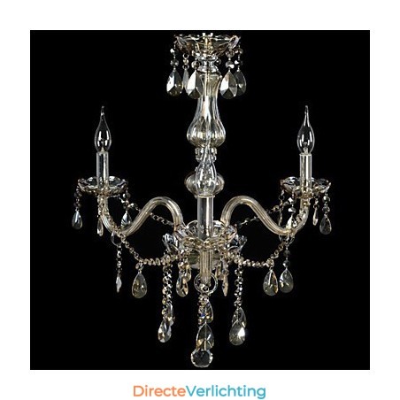 3-lichts luxe kristallen kroonluchter cognackleur K9 kristallen kroonluchter 3-lichts luxe kristallen kroonluchter cognackleur K9 kristallen kroonluchter