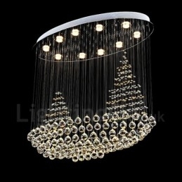10 lampen moderne K9 kristal plafond hanglamp binnen kroonluchter verlichting lampen armaturen