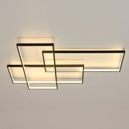 Moderne eigentijdse aluminium schilderij plafondlamp inbouw wandlamp met afstandsbediening dimmer voor woonkamer slaapkamer