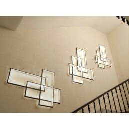 Moderne eigentijdse aluminium schilderij plafondlamp inbouw wandlamp met afstandsbediening dimmer voor woonkamer slaapkamer