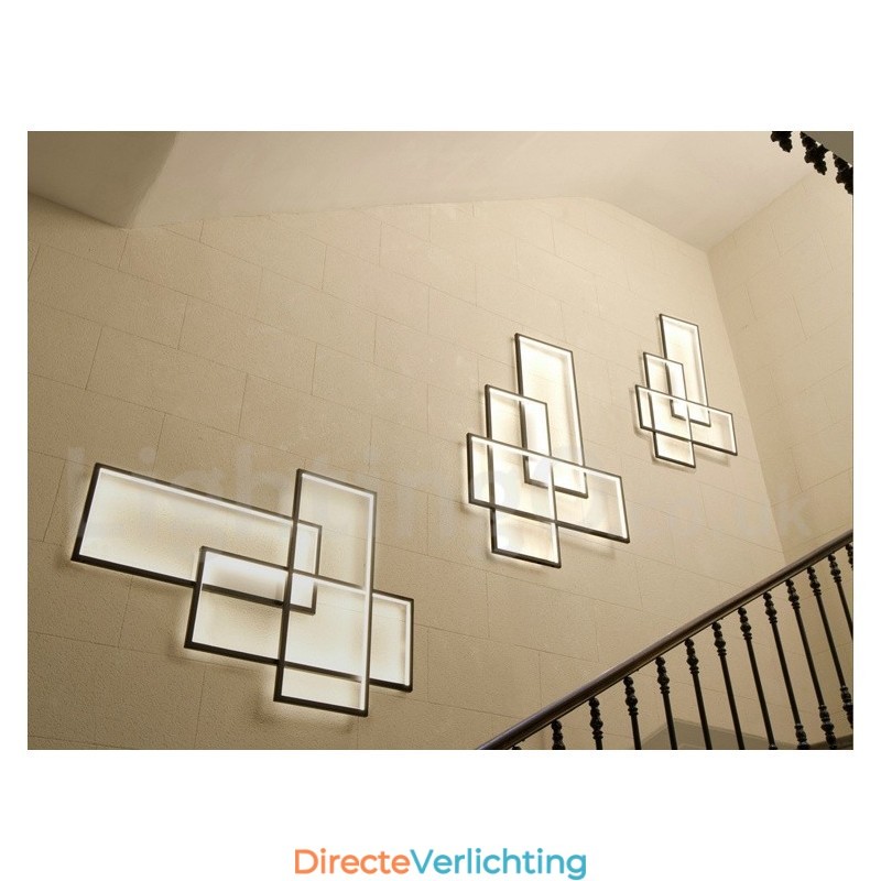 Moderne eigentijdse aluminium schilderij plafondlamp inbouw wandlamp met afstandsbediening dimmer voor woonkamer slaapkamer