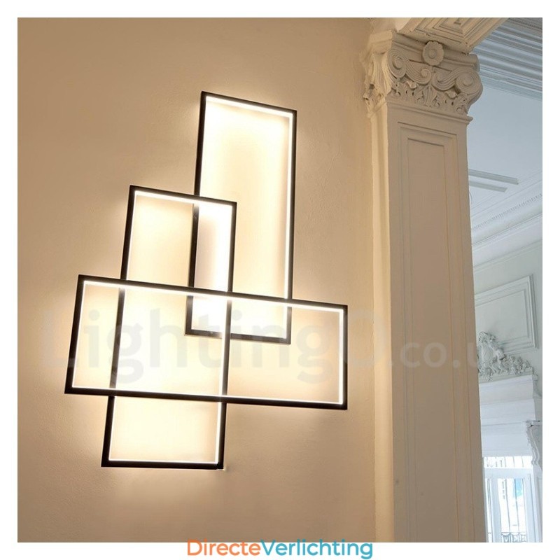 Moderne eigentijdse aluminium schilderij plafondlamp inbouw wandlamp met afstandsbediening dimmer voor woonkamer slaapkamer