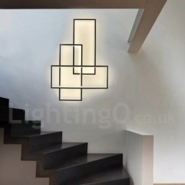 Moderne eigentijdse aluminium schilderij plafondlamp inbouw wandlamp met afstandsbediening dimmer voor woonkamer slaapkamer