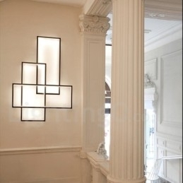 Moderne eigentijdse aluminium schilderij plafondlamp inbouw wandlamp met afstandsbediening dimmer voor woonkamer slaapkamer