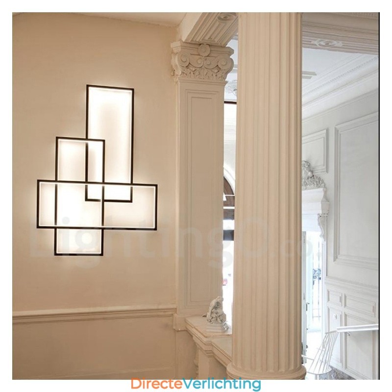 Moderne eigentijdse aluminium schilderij plafondlamp inbouw wandlamp met afstandsbediening dimmer voor woonkamer slaapkamer