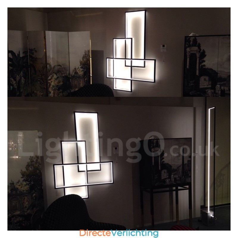 Moderne eigentijdse aluminium schilderij plafondlamp inbouw wandlamp met afstandsbediening dimmer voor woonkamer slaapkamer