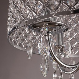 Traditionele klassieke kristallen chromen metalen kroonluchter