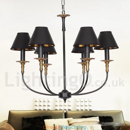 6-lichts rustieke retro eigentijdse kaars-stijl kroonluchter 6-lichts rustieke retro eigentijdse kaars-stijl kroonluchter
