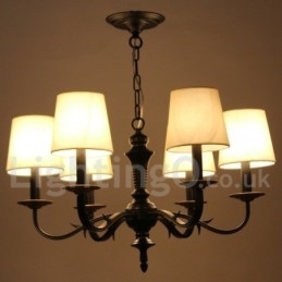 6-lichts rustieke retro kaars-stijl kroonluchter