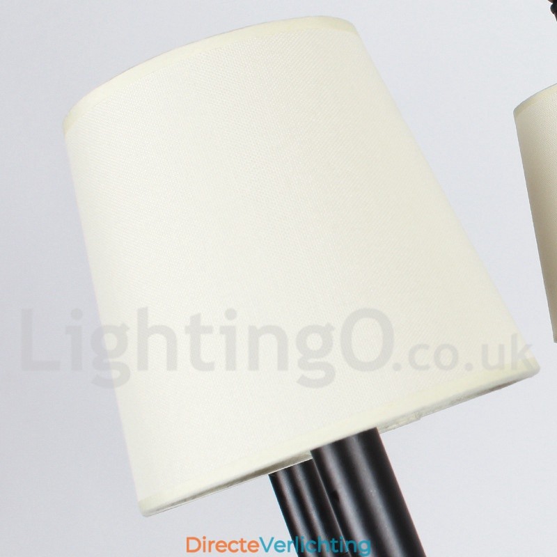 6-lichts rustieke retro zwarte kaars-stijl kroonluchter