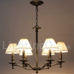 6-lichts retro rustieke kaars-stijl kroonluchter