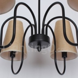 6-lichts retro eigentijdse kaars-stijl kroonluchter