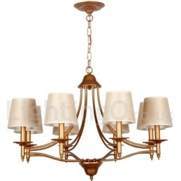 8-lichts rustieke retro mediterrane stijl kaars-stijl kroonluchter