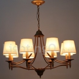 8-lichts rustieke retro mediterrane stijl kaars-stijl kroonluchter