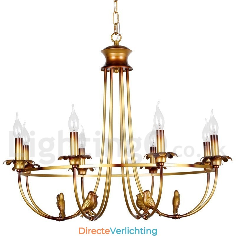 8-lichts rustieke retro kaars-stijl kroonluchter