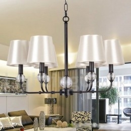 6-lichts rustieke retro eigentijdse kaars-stijl kroonluchter