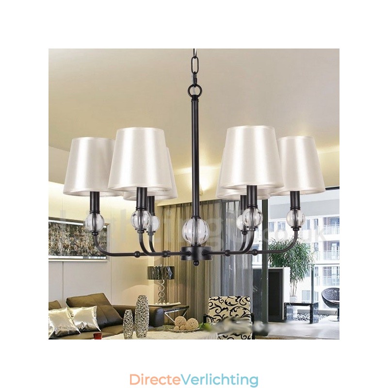 6-lichts rustieke retro eigentijdse kaars-stijl kroonluchter
