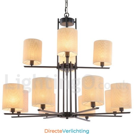 12 Licht Rustieke Retro Zwarte 2-laags Grote Kroonluchter Kaars Stijl Kroonluchter 12 Licht Rustieke Retro Zwarte 2-laags Grote Kroonluchter Kaars Stijl Kroonluchter