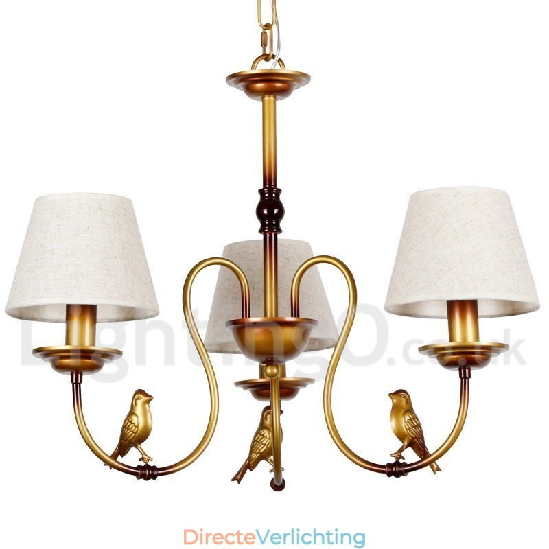 3-lichts moderne, eigentijdse, rustieke, retro kaarsvormige kroonluchter