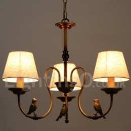 3-lichts moderne, eigentijdse, rustieke, retro kaarsvormige kroonluchter