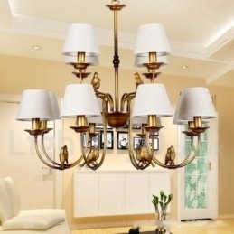 12 Lichts Moderne Hedendaagse Rustieke Retro Kaars Stijl Kroonluchter