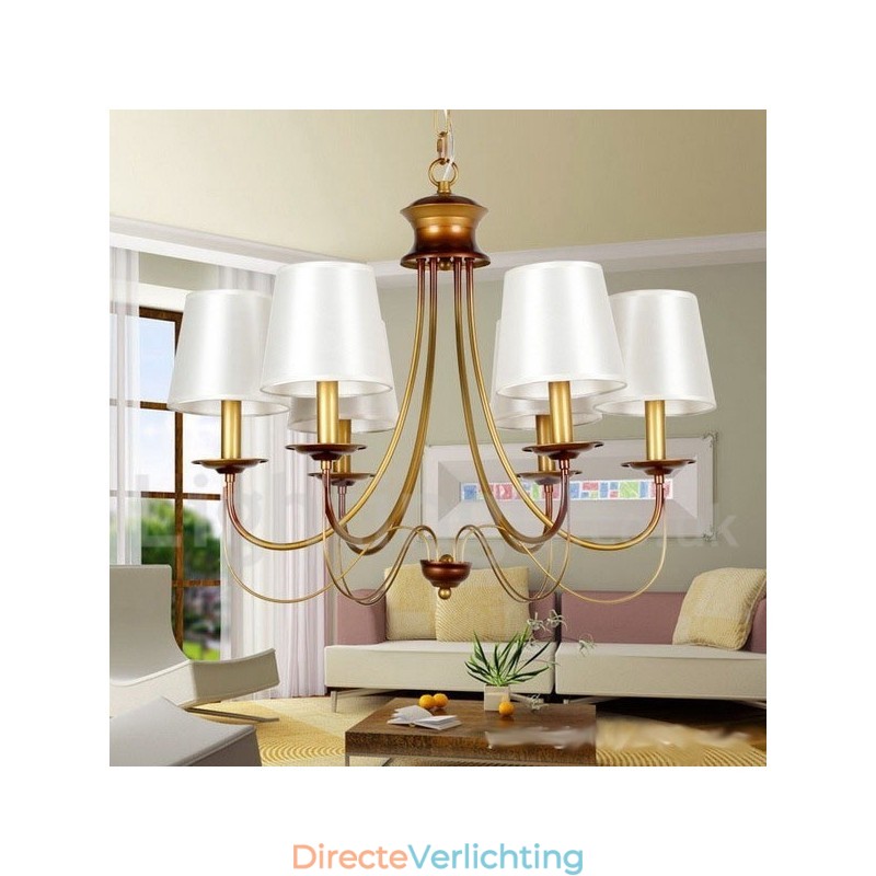 6-lichts rustieke mediterrane stijl moderne eigentijdse kaars stijl kroonluchter