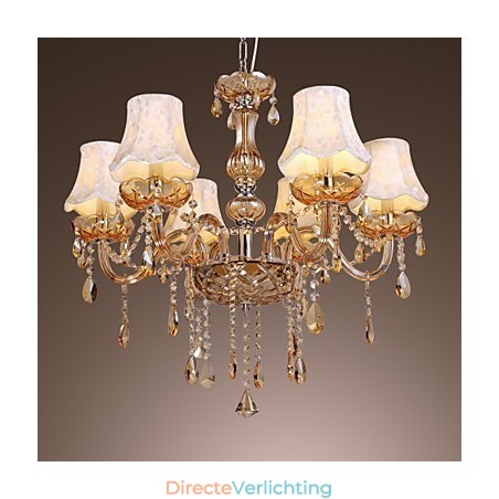Europese stijl luxe 6-lichts kroonluchter met K9-kristal Europese stijl luxe 6-lichts kroonluchter met K9-kristal