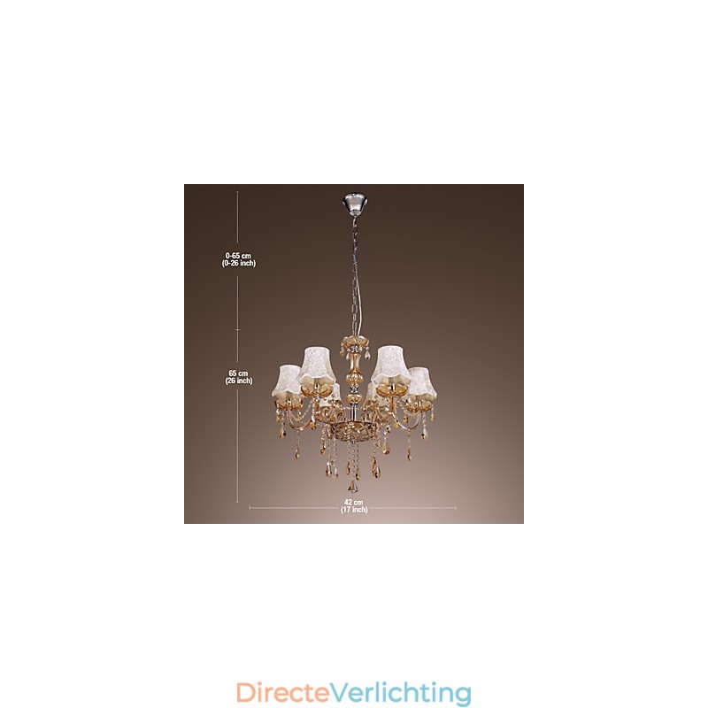 Europese stijl luxe 6-lichts kroonluchter met K9-kristal