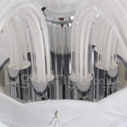 6-lichts witte K9-kristallen kaars-stijl kroonluchter