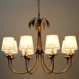 8-lichts moderne, eigentijdse, rustieke kaars-stijl kroonluchter