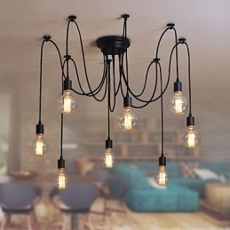 8 lampen kroonluchter hanglamp traditioneel klassiek retro metaal
