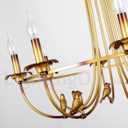 6-lichts retro kaars-stijl kroonluchter