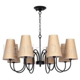 8-lichts moderne rustieke mediterrane stijl kaars-stijl kroonluchter