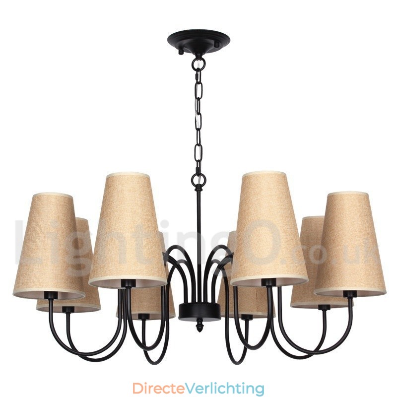 8-lichts moderne rustieke mediterrane stijl kaars-stijl kroonluchter