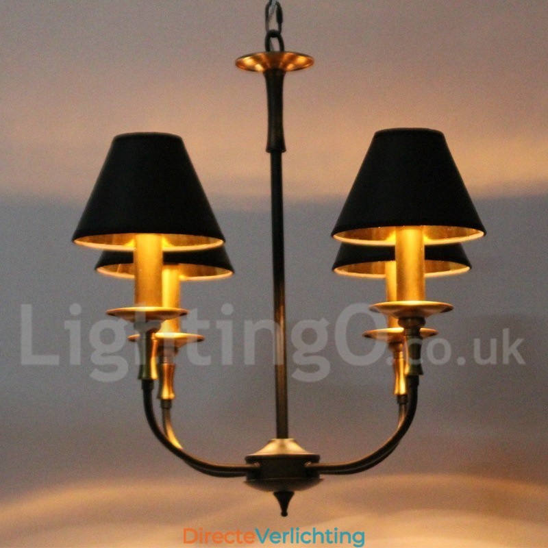 4-lichts retro eigentijdse kaars-stijl kroonluchter