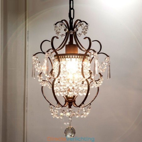IJzeren schilderij kroonluchter met heldere kristallen moderne verlichtingslamp IJzeren schilderij kroonluchter met heldere kristallen moderne verlichtingslamp