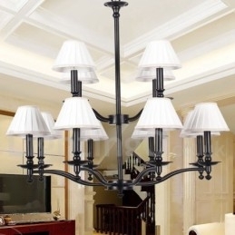 12 Licht Retro 2-laags Grote Kroonluchter Kaars Stijl Kroonluchter