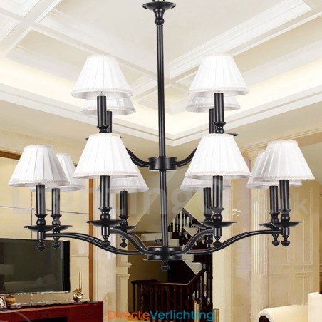 12 Licht Retro 2-laags Grote Kroonluchter Kaars Stijl Kroonluchter 12 Licht Retro 2-laags Grote Kroonluchter Kaars Stijl Kroonluchter
