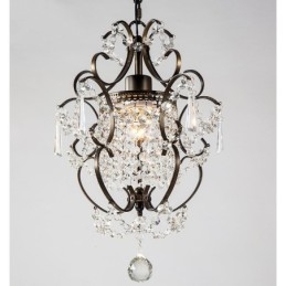 IJzeren schilderij kroonluchter met heldere kristallen moderne verlichtingslamp