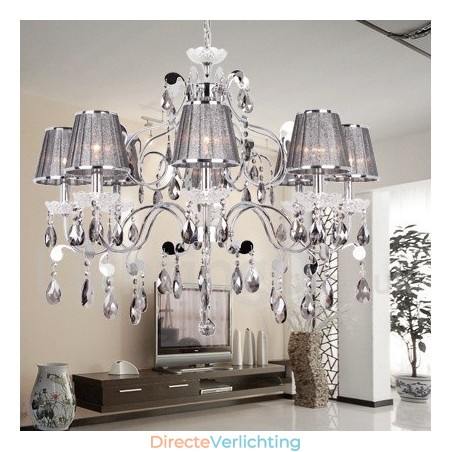 8 Lichtgrijze K9 Kristallen Kaars Stijl Kroonluchter 8 Lichtgrijze K9 Kristallen Kaars Stijl Kroonluchter