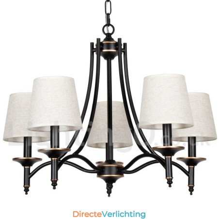 5-lichts rustieke retro zwarte eigentijdse kaars-stijl kroonluchter 5-lichts rustieke retro zwarte eigentijdse kaars-stijl kroonluchter