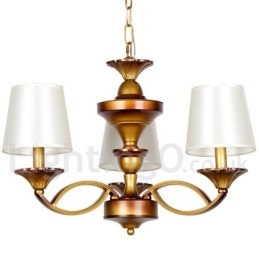 3-lichts retro mediterrane stijl rustieke kaars-stijl kroonluchter