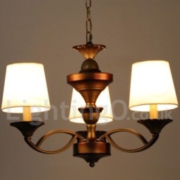 3-lichts retro mediterrane stijl rustieke kaars-stijl kroonluchter