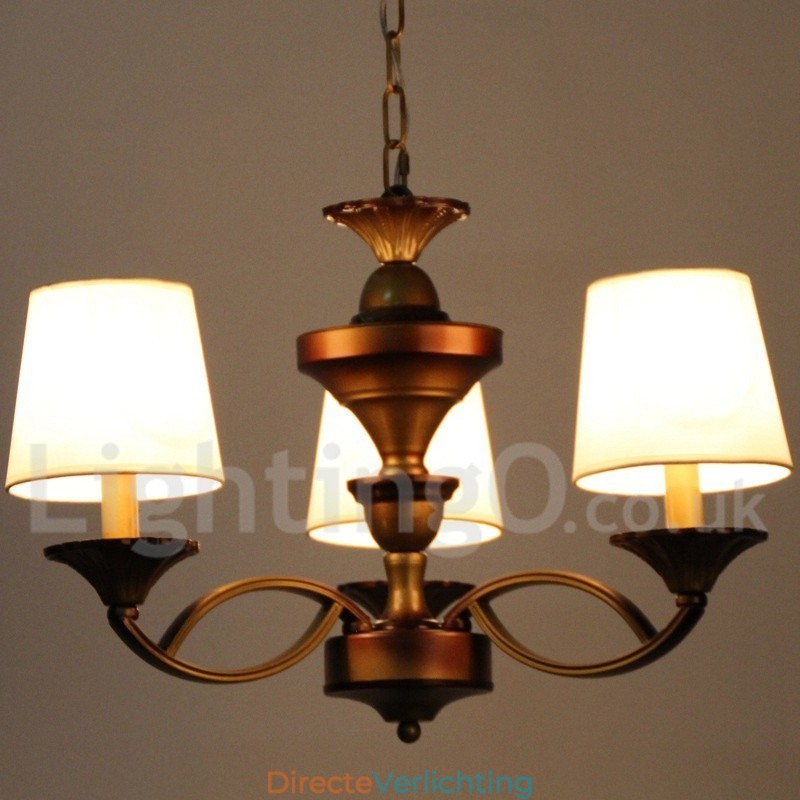 3-lichts retro mediterrane stijl rustieke kaars-stijl kroonluchter